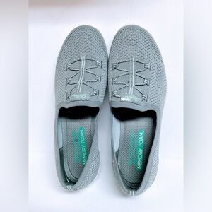 Skechers Light Gray Memory Foam Slip-Ons